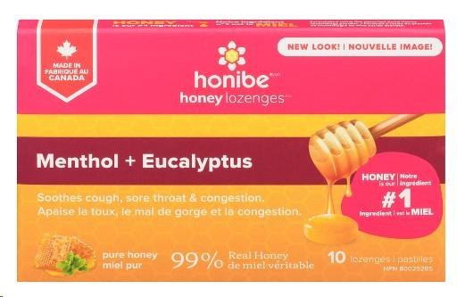 Honibe Honey Lozenges Menthol & Eucalyptus - 12/BOX (12) (00380)