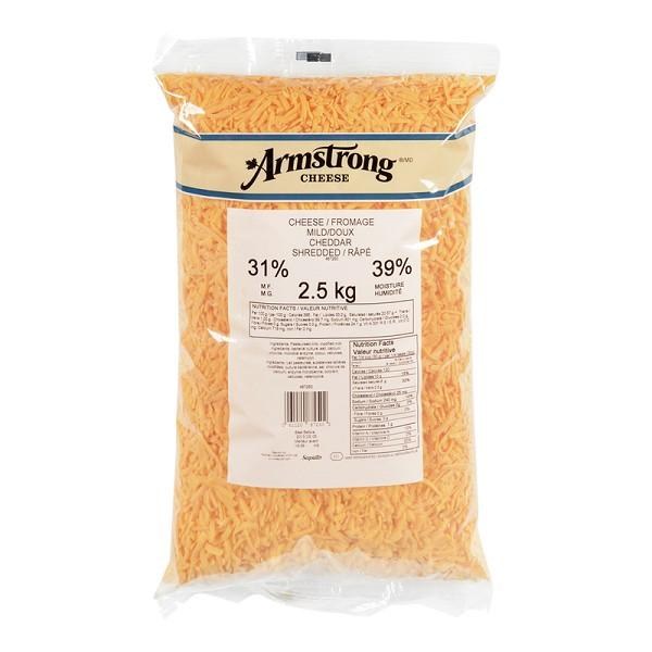 Saputo Armstrong Mild Cheddar Shred Cheese - 2.5KG (4) (87250)
