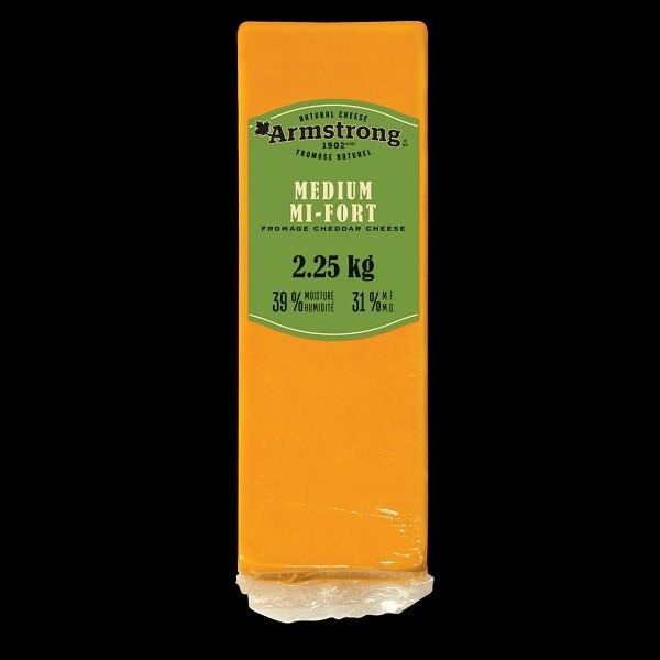 Saputo Armstrong Medium Yellow Cheddar Block - 2.25KG (4) (05107)