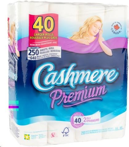 Cashmere Premium Soft & Thick Toilet Paper, Hypoallergenic, and Septic Safe, 40-pack(38750)