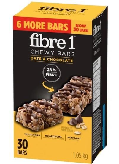 Fibre 1 Chewy Bars - Oats & Chocolate - 36 x 35g / BOX - SOLD BY BOX - (1) (22553) (23471)