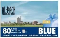Al-Pack Blue Bags - 80/PKG 26" x 32.5" (14138)
