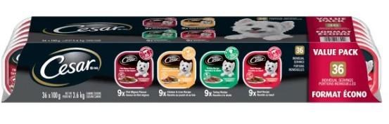 Cesar Wet Dog Food - 36/PKG  (43342)