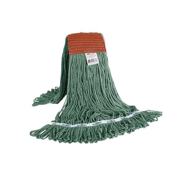 Globe Syn-ProÂ® Synthetic 5 Inch Wide Band Wet Green Looped End Mop - 20oz (00173)