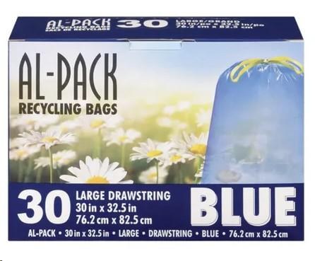 AL- Pack 30" x 32.5" Blue Bag 30/pk (6) (09112)