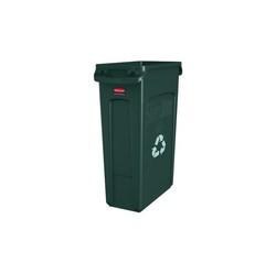Receptacle, Slim Jim w/Venting Container w/Recycle 23G - Green (18638)