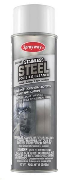 Sprayway Stainless Steel Polish and Cleaner 15oz (12) (00841) (58639)
