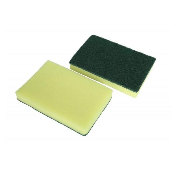 Globe Yellow/Green Heavy Duty Foam Scrub Sponge (50) (02451)
