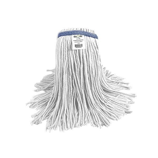 Globe Syn-ProÂ® Synthetic Narrow Band Wet White Cut End Mop - 16oz (12) (02053)