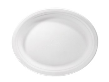 Platter - Royal Chinet - 9.75 x 12.5 Oval Paper Platter - 125/SLV - (4) (22012)