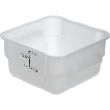 Rabco Square Container 2 qt Clear (6)  (89222)- Sold By Each