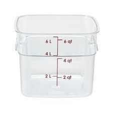 Rabco Square Container 6 qt Clear (6)(89224)