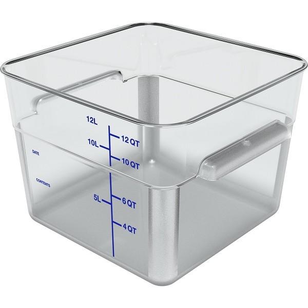 Rabco Square  Container 12 qt Clear (6)  (89226) - Sold By Each