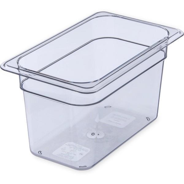 Carlisle Clear Plastic Insert, Cold Food Pan, 6" Deep, 1/4 Size (82982)