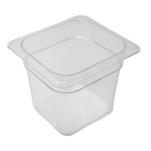 Carlisle Clear Plastic Insert, Cold Food Pan, 4" Deep, 1/9 Size (82691)