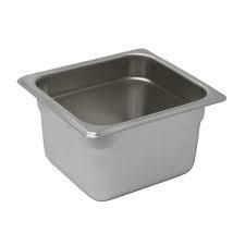 Steam Pan Insert, Stainless Steel Insert, 2.5" Deep, 1/6 Size (81602)