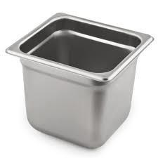 Steam Pan Insert, Stainless Steel Insert, 6" Deep, 1/6 Size (81606)