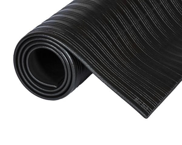 Mat, Anti-Fatigue, Black, Tuff Spun, 3/8 w/ Ribbed Surface, 3' - SOLD BY RUNNING FT