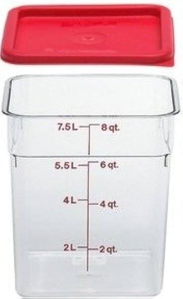 Rabco Square Lid 6 qt & 8 qt Red (89237)
