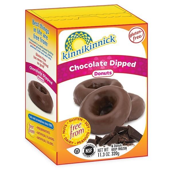 Kinnikinnick Gluten Free Frozen Chocolate Dipped Donuts - 6/PKG (8) (00224)