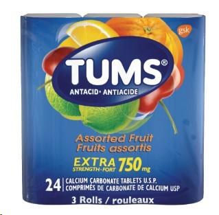 Tums Extra Strength Assorted Fruit 24ct(72) (89143)(00014)