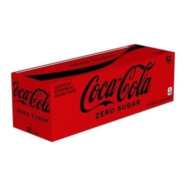 CAN - Coca-Cola ZERO - 12 x 355mL - SOLD BY CASE - (1) (10665) (22197) (Coca-Cola)
