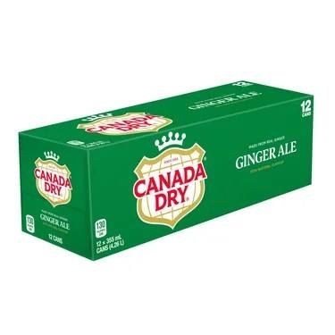 CAN - Canada Dry Ginger Ale - 12 x 355mL - SOLD BY CASE - (1) (00893) (119298) (Coca-Cola)