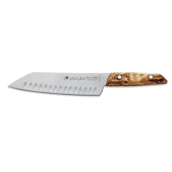 F.Dick Vivum Santoku Knife Kullenschliff Birch 7" Sold By each