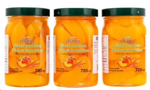 Diana Sliced Peaches in Light Syrup 3x720ml (100038)