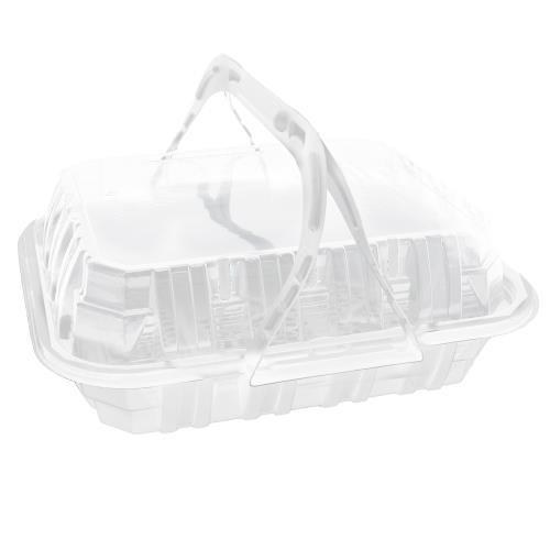 Pactiv Small Chicken Combo Container w/ Dome - 100/CASE (15834)