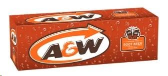 CAN - A&W Root Beer - 12 x 355mL - SOLD BY CASE - (1) (00220) (Coca-Cola)
