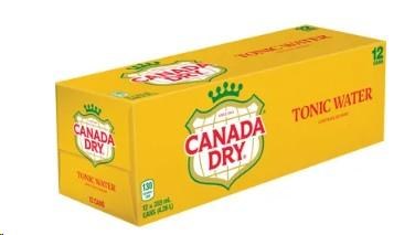 CAN - Canada Dry Tonic Water - 12 x 355mL - SOLD BY CASE - (1) (00896) (Coca-Cola)