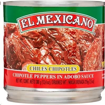 El Mexicano Chipotle Peppers In Adobo Sauce 13.4 Oz (12)(23037)