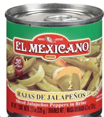 El Mexicano Slice Jalapeno 7.7 Oz (24)(23026)