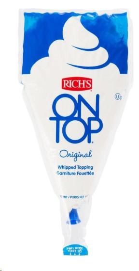 Rich's ON TOP Original Whipped Topping - 12 x 16oz (72055)