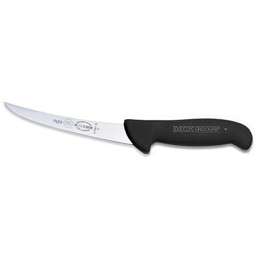 F.Dick ErgoGrip Boing Knife (Curved Stiff) Black 6" - Sold By Each (065367)