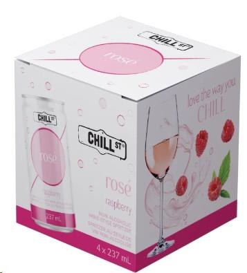Chill St. Non-Alcoholic Rose Raspberry 237ml 4/Pack - (6)(00057)
