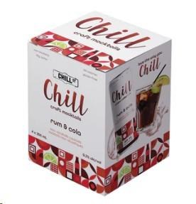 Chill St. Craft Mocktail Non-Alcoholic Rum & Cola 355ml 4/Pack - (6)(00004)