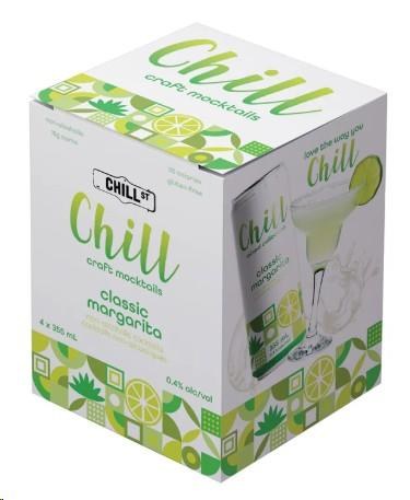 Chill St. Craft Mocktail Non-Alcoholic Classic Margarita 355ml 4/Pack - (6)(00013)