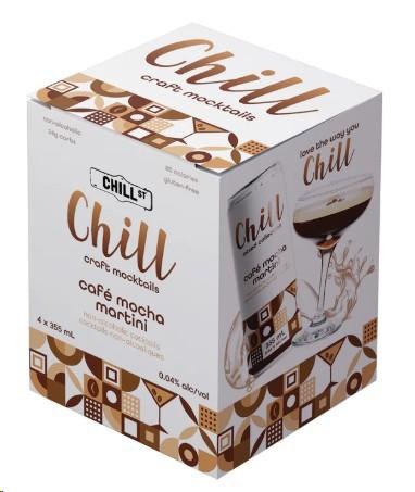 Chill St. Craft Mocktail Non-Alcoholic Cafe Mocha Martini 355ml 4/Pack - (6)(00017)