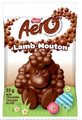 Nestle Aero Milk Chocolate Lamb 25g (598103)