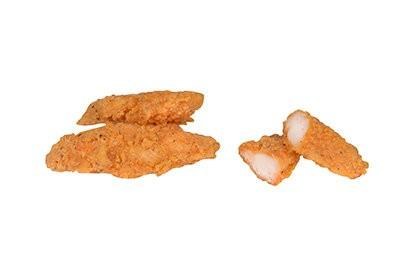Reuven Fully Cooked Crispy Breaded Chicken Breast Tender - 2 x 2KG - SOLD BY CASE - (1) (10522)