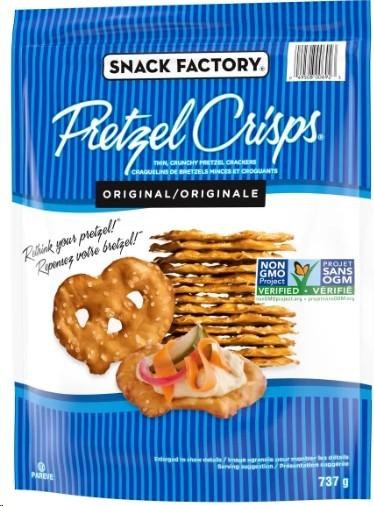 Snack Factory Pretzel Crisps - Original Pretzel Crackers, 737g (00692)