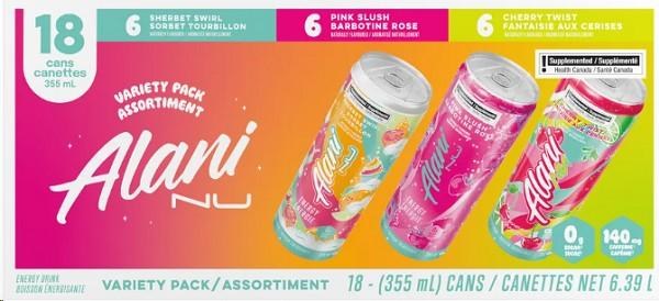 Alani NU Energy Drink Variety - 355mL x 18 (51935) (04112) (04113) (P136)