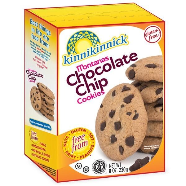 Kinnikinnick Gluten Free Montanas Choc Chip Cookies - 220g (6) (00321)