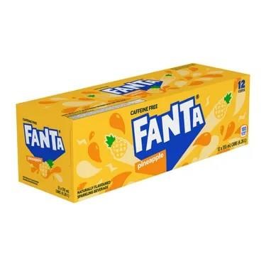 CAN - Fanta Pineapple - 12 x 355mL - SOLD BY CASE - (1) (01107) (Coca-Cola)
