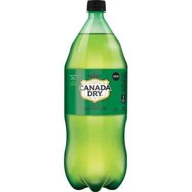 2L - Canada Dry Ginger Ale ZERO - SOLD BY EACH - (8) (620261) (Coca-Cola)