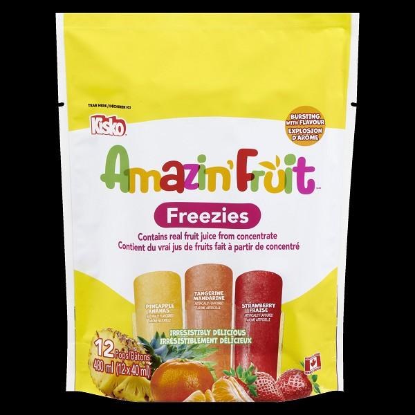 Kisko Amazin Fruit Freezies (Pineapple/Straw/Tang) - 12/BAG (14