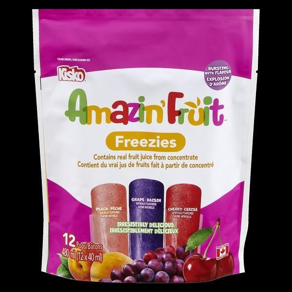 Kisko Amazin Fruit Freezies (Grape/Peach/Cherry) - 12/BAG (14) (76531)