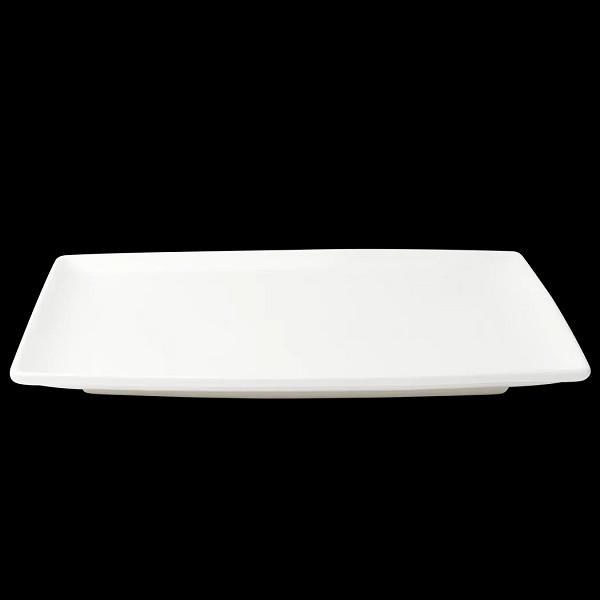 Foundation Porcelain Coupe Plate Rectangular 12.25" x 8"  - Sold By Dozen